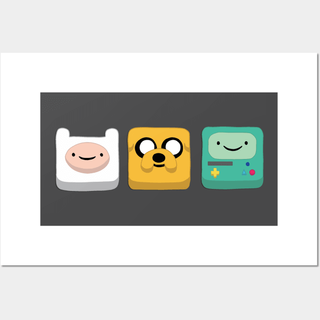 Jake, Finn and Bmo Wall Art by valentinahramov